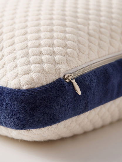 Memory Foam Pillow for Sleeping | High Loft 4.5 Inch | 100% Visco-Elastic Memory Foam | Neck & Shoulder Support | Knitted Jacquard Cover | 23 x 15 x 4.5 Inches | White | Pack of 1
