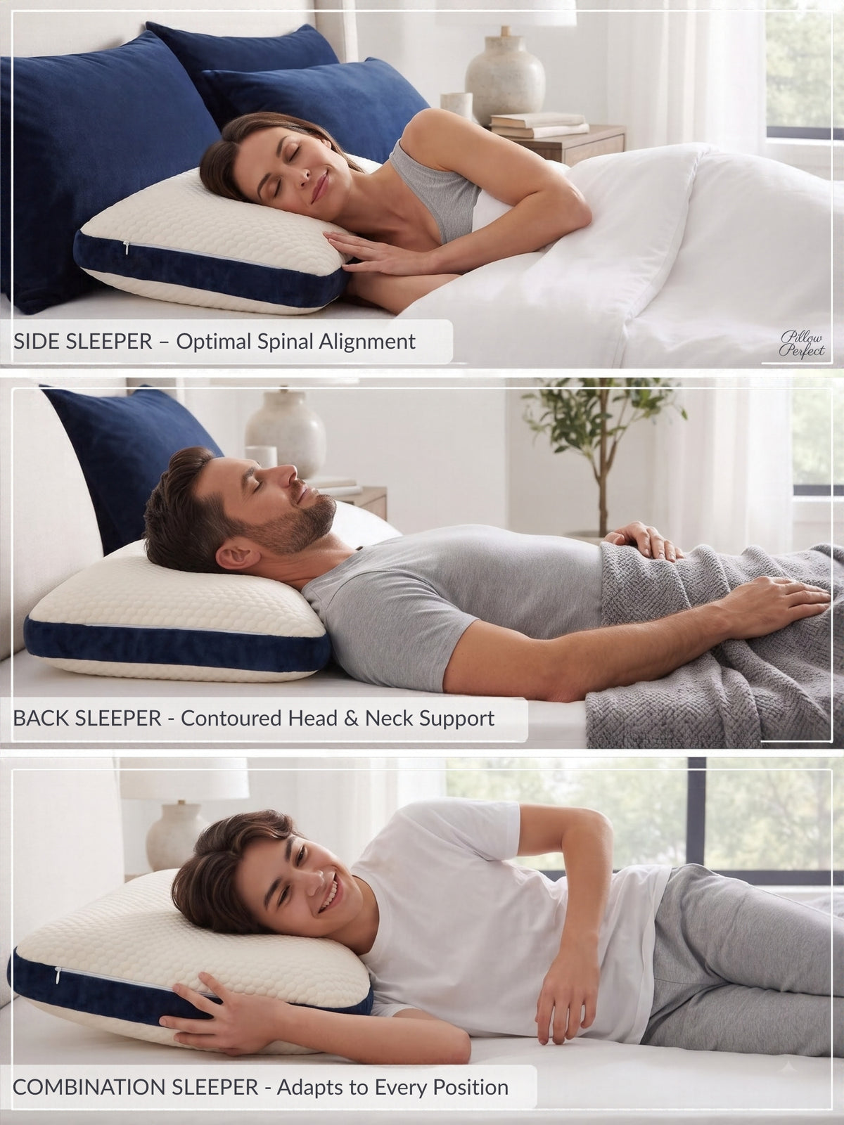Memory Foam Pillow for Sleeping | High Loft 4.5 Inch | 100% Visco-Elastic Memory Foam | Neck & Shoulder Support | Knitted Jacquard Cover | 23 x 15 x 4.5 Inches | White | Pack of 1