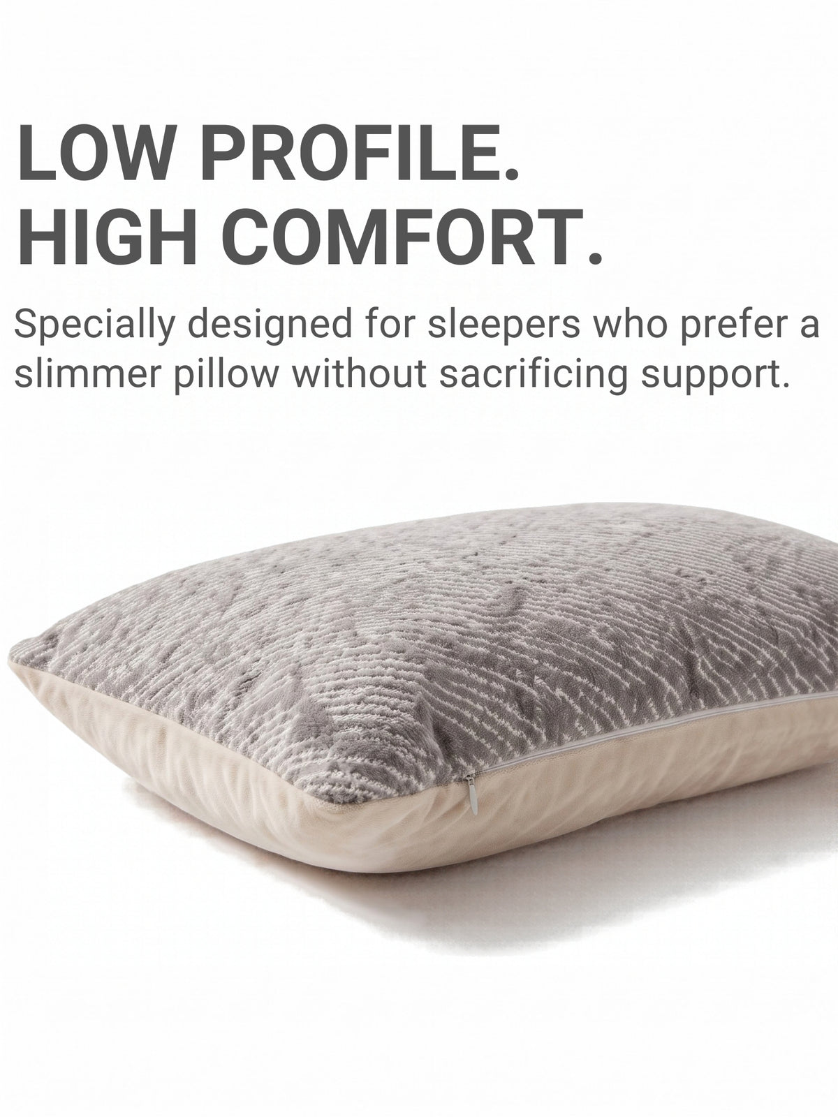 Memory Foam Pillow for Sleeping | 100% Visco-Elastic Memory Foam | Neck & Shoulder Support | Knitted Jacquard Cover | 24 x 15.5 x 4 Inches | White | Pack of 1