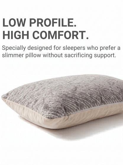Memory Foam Pillow for Sleeping | 100% Visco-Elastic Memory Foam | Neck & Shoulder Support | Knitted Jacquard Cover | 24 x 15.5 x 4 Inches | White | Pack of 1