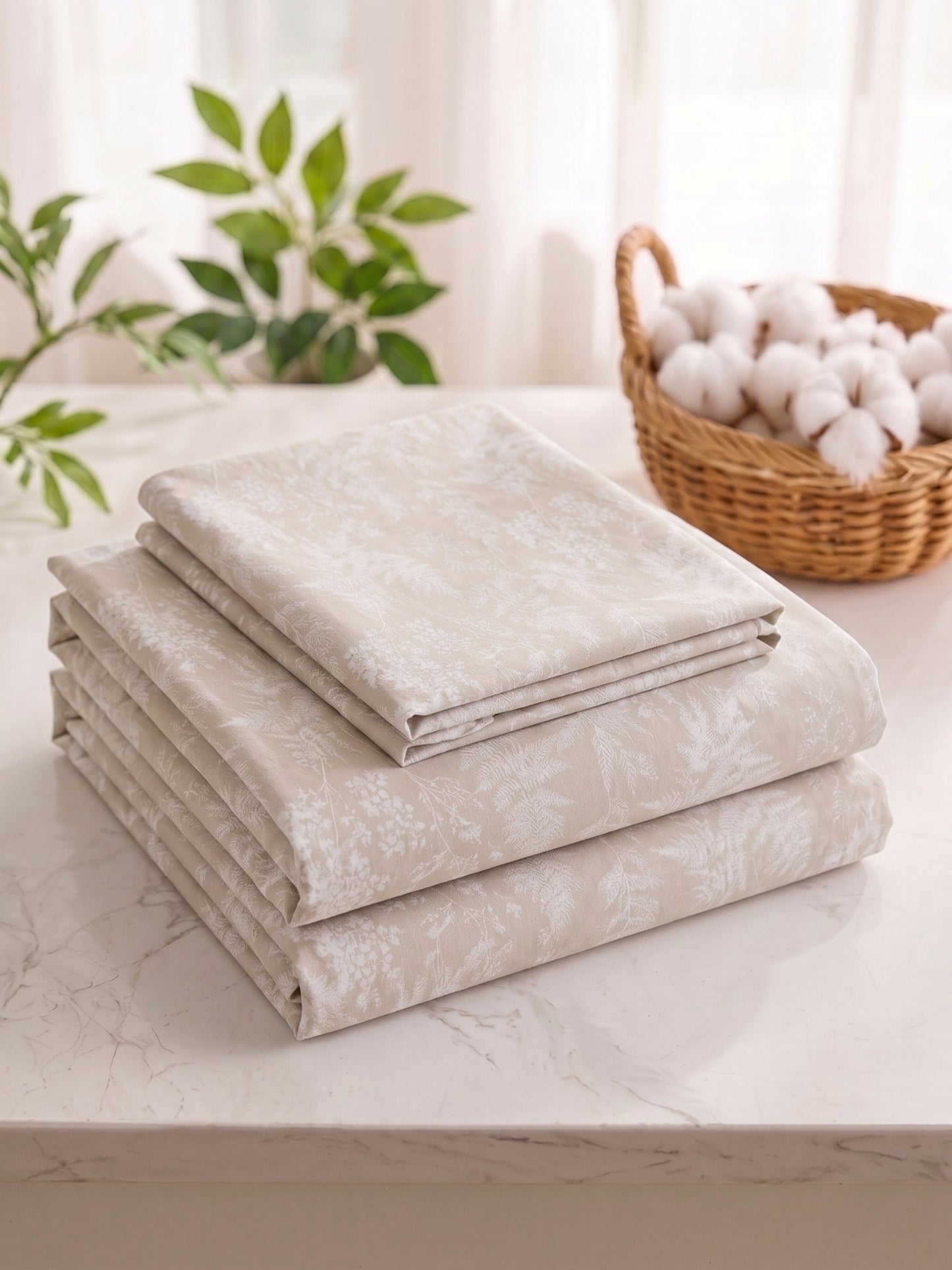 186 TC 100% Cotton Double Bedsheet 90 x 100 Inch with 2 Pillow Cover