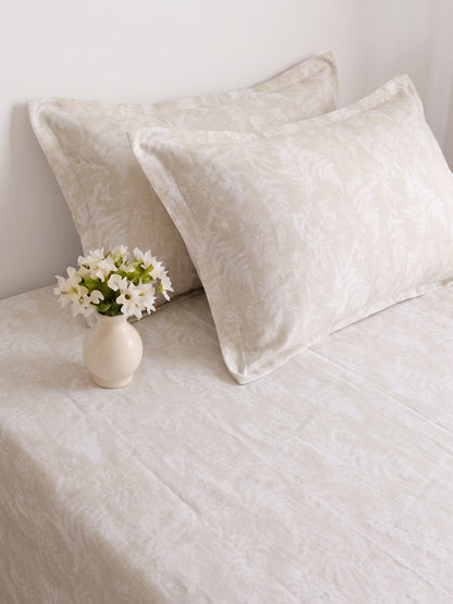 186 TC 100% Cotton Double Bedsheet 90 x 100 Inch with 2 Pillow Cover