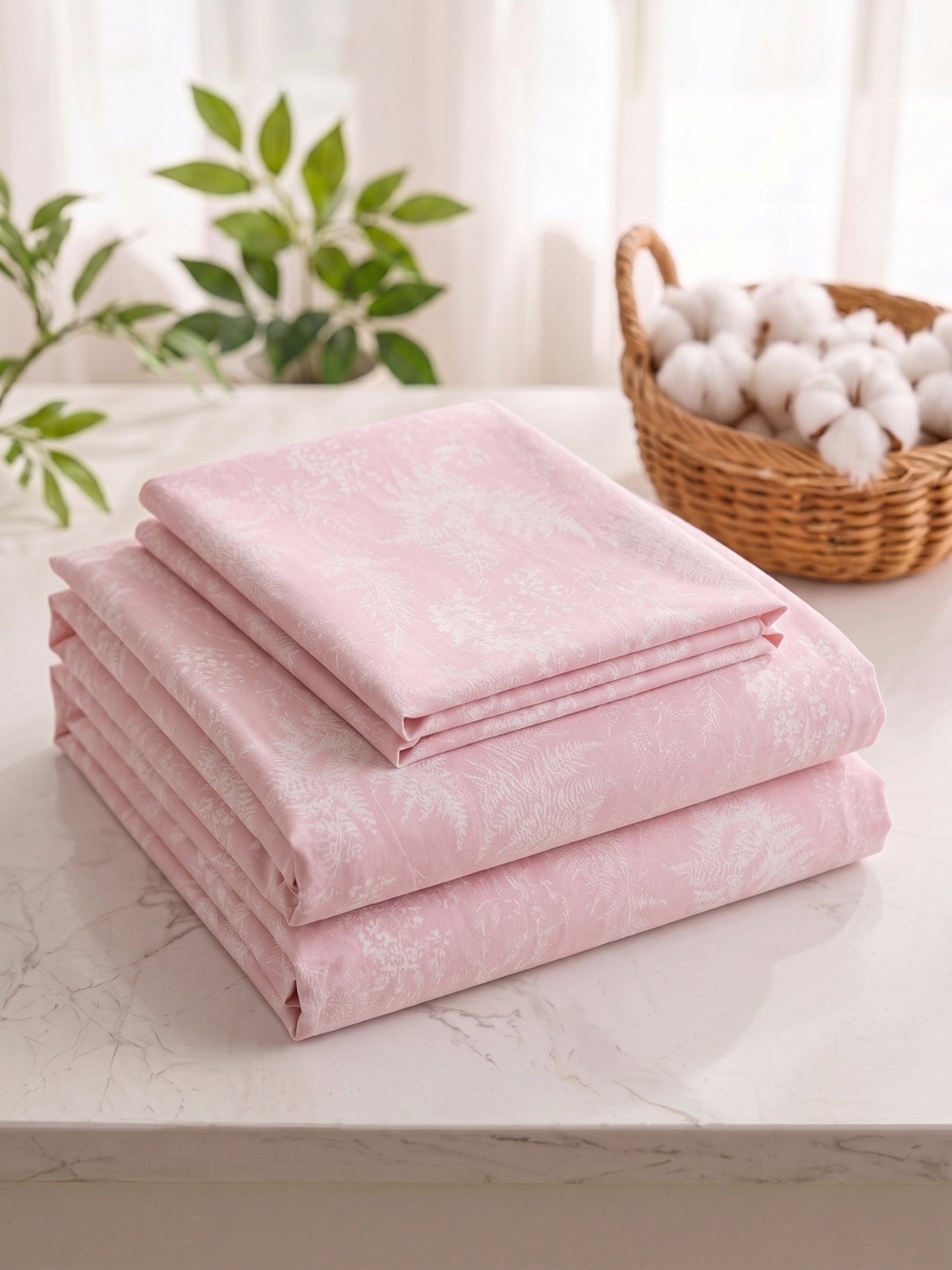 186 TC 100% Cotton Double Bedsheet 90 x 100 Inch with 2 Pillow Cover