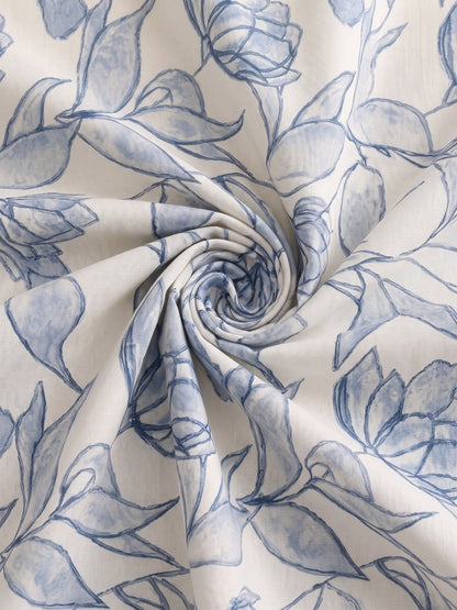 186 TC 100% Cotton Double Bedsheet 90 x 100 Inch with 2 Pillow Cover