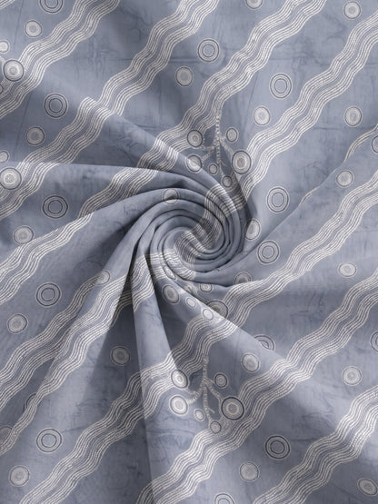 186 TC 100% Cotton Double Bedsheet 90 x 100 Inch with 2 Pillow Cover