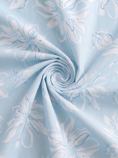 186 TC 100% Cotton Double Bedsheet 90 x 100 Inch with 2 Pillow Covers