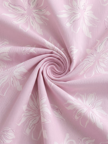186 TC 100% Cotton Double Bedsheet 90 x 100 Inch with 2 Pillow Cover