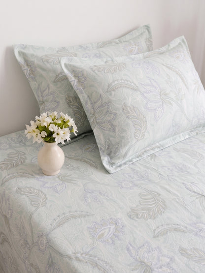 186 TC 100% Cotton Double Bedsheet 90 x 100 Inch with 2 Pillow Cover