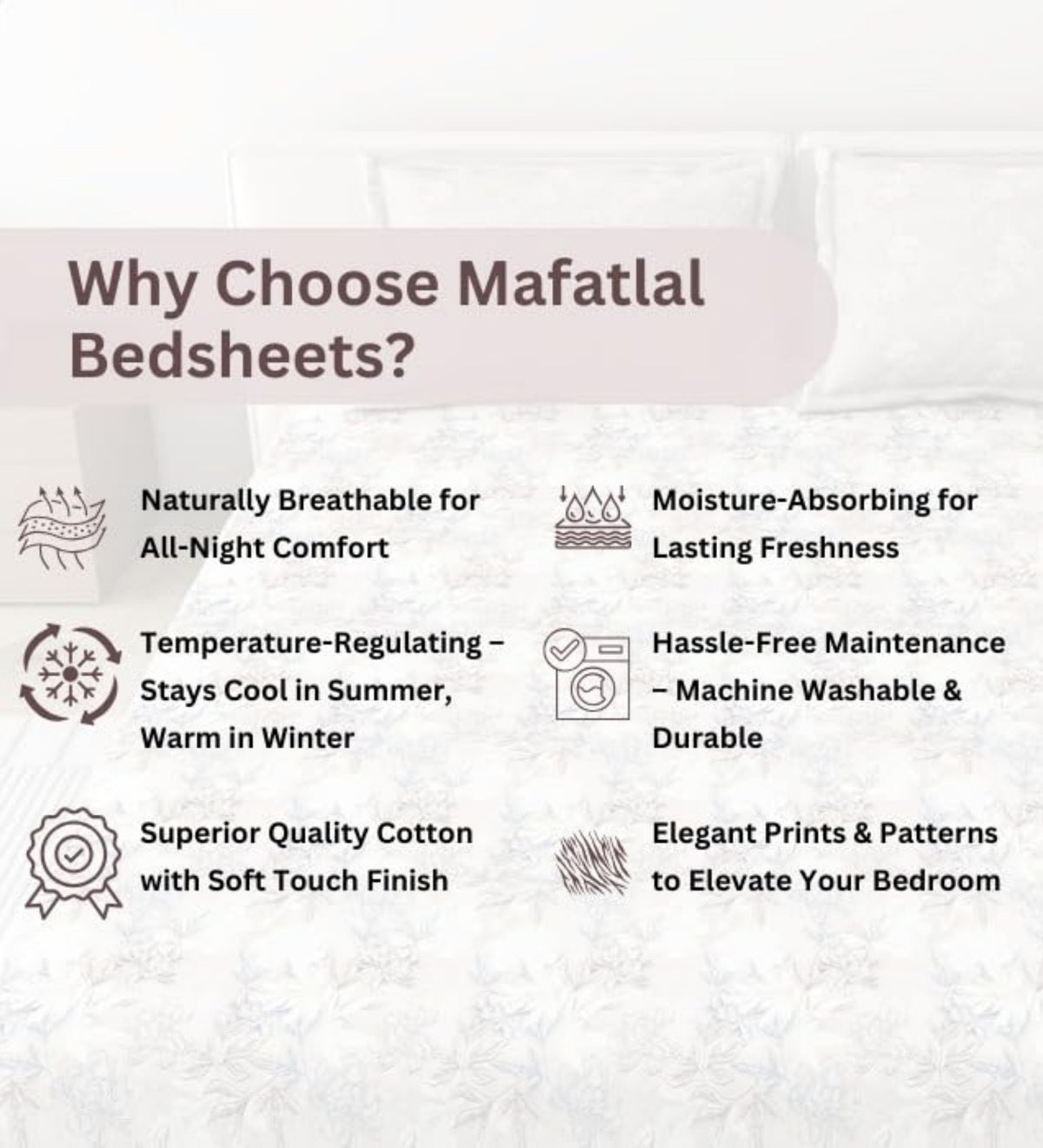 186 TC 100 % Cotton King Bedsheet | 108 x 108 Inch