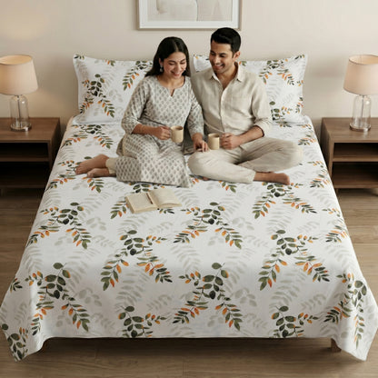 186 TC 100 % Cotton King Bedsheet | 108 x 108 Inch