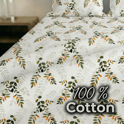 186 TC 100 % Cotton King Bedsheet | 108 x 108 Inch