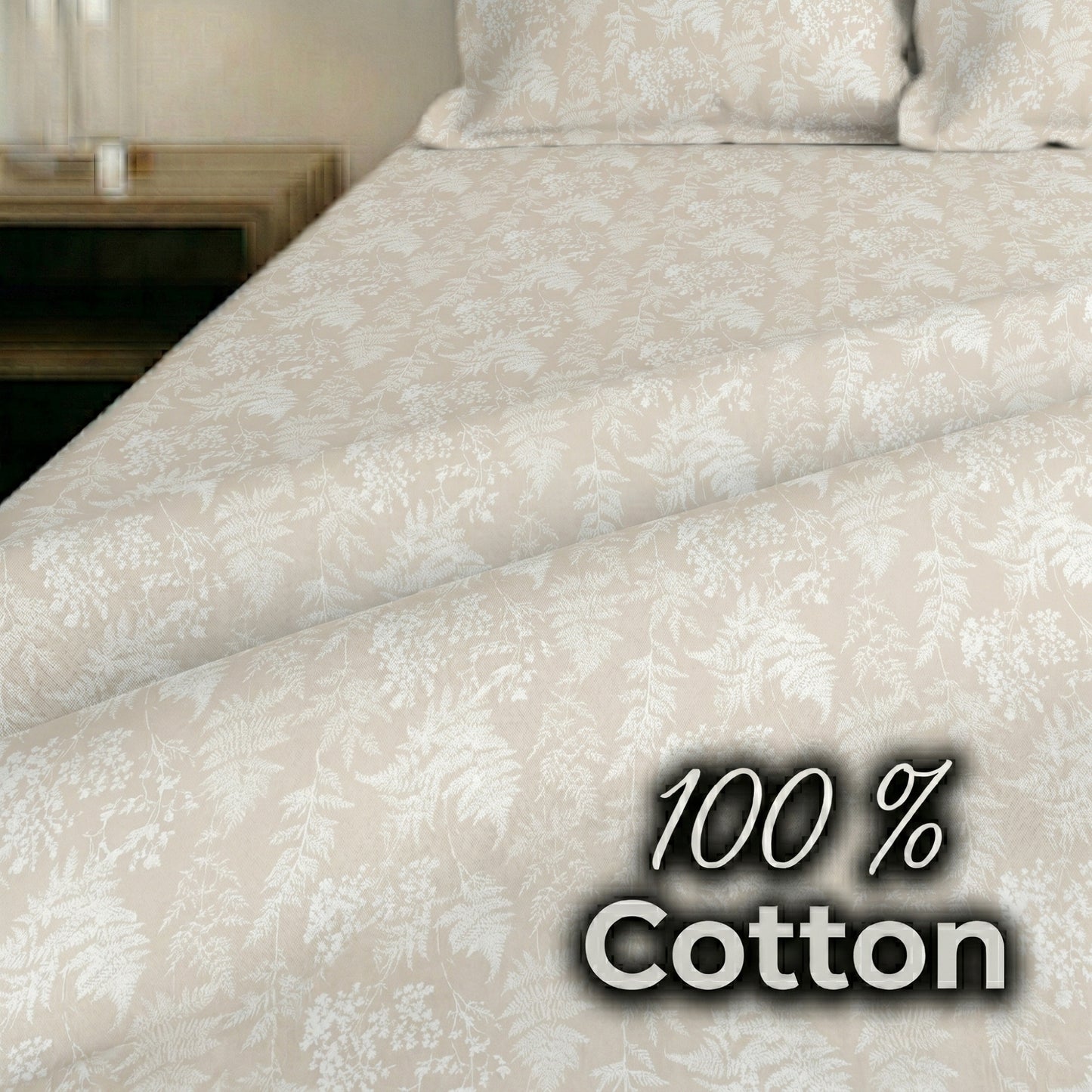 186 TC 100 % Cotton King Bedsheet | 108 x 108 Inch
