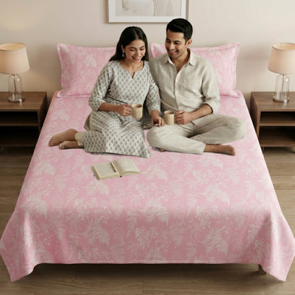 186 TC 100 % Cotton King Bedsheet | 108 x 108 Inch