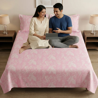186 TC 100 % Cotton King Bedsheet | 108 x 108 Inch