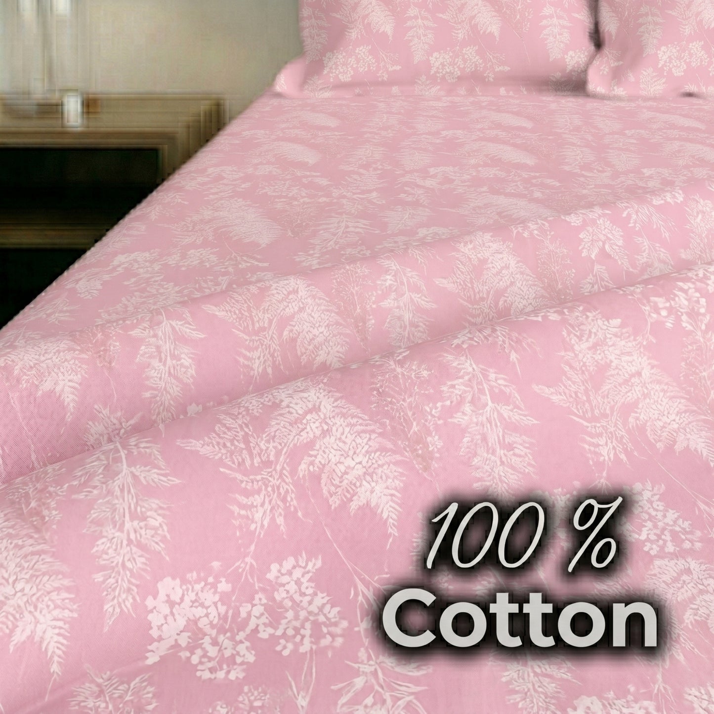 186 TC 100 % Cotton King Bedsheet | 108 x 108 Inch