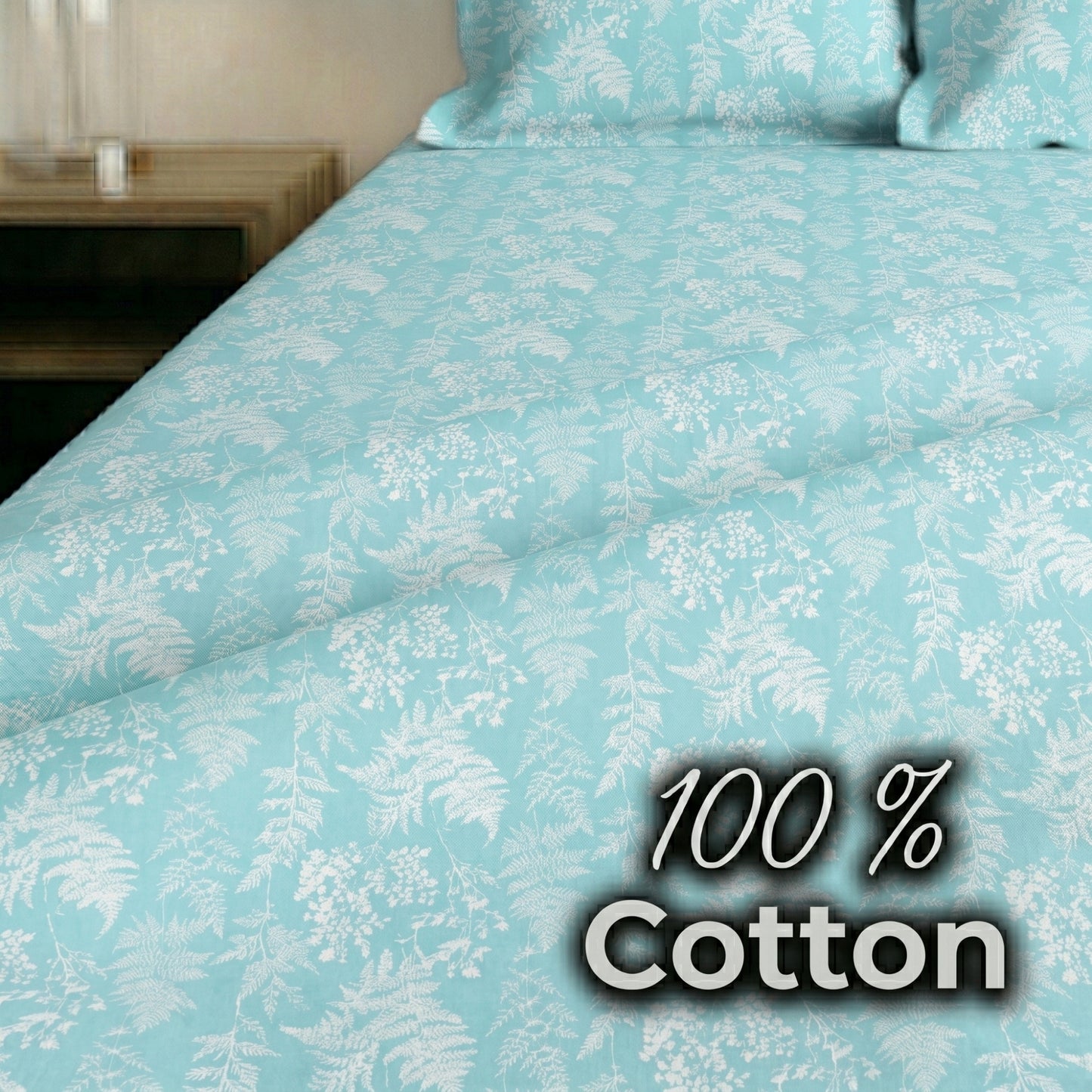 186 TC 100 % Cotton King Bedsheet | 108 x 108 Inch