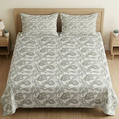 186 TC 100 % Cotton King Bedsheet | 108 x 108 Inch