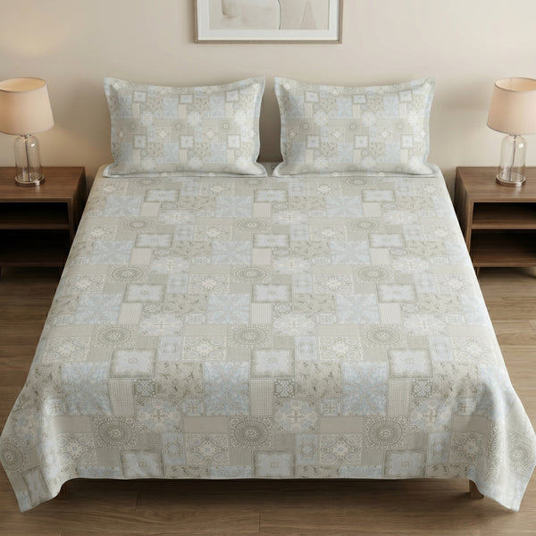 186 TC 100 % Cotton King Bedsheet | 108 x 108 Inch