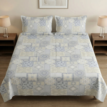 186 TC 100 % Cotton King Bedsheet | 108 x 108 Inch