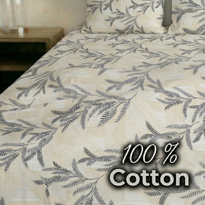 186 TC 100 % Cotton King Bedsheet | 108 x 108 Inch