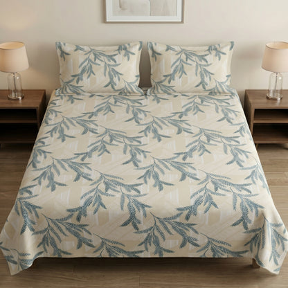 186 TC 100 % Cotton King Bedsheet | 108 x 108 Inch