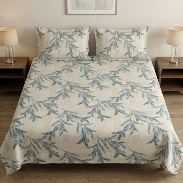 186 TC 100 % Cotton King Bedsheet | 108 x 108 Inch
