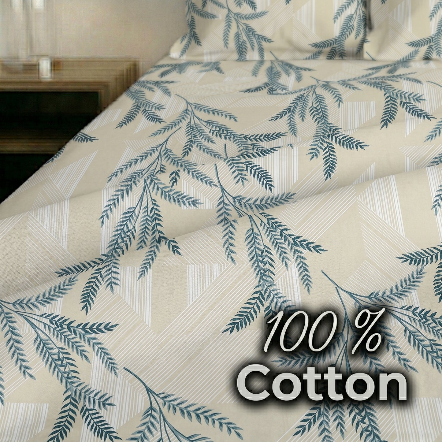 186 TC 100 % Cotton King Bedsheet | 108 x 108 Inch