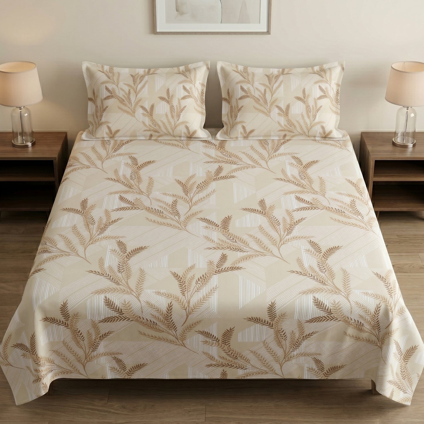 186 TC 100 % Cotton King Bedsheet | 108 x 108 Inch