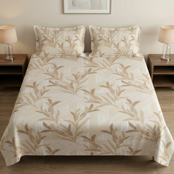 186 TC 100 % Cotton King Bedsheet | 108 x 108 Inch