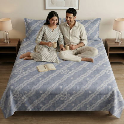 186 TC 100 % Cotton King Bedsheet | 108 x 108 Inch