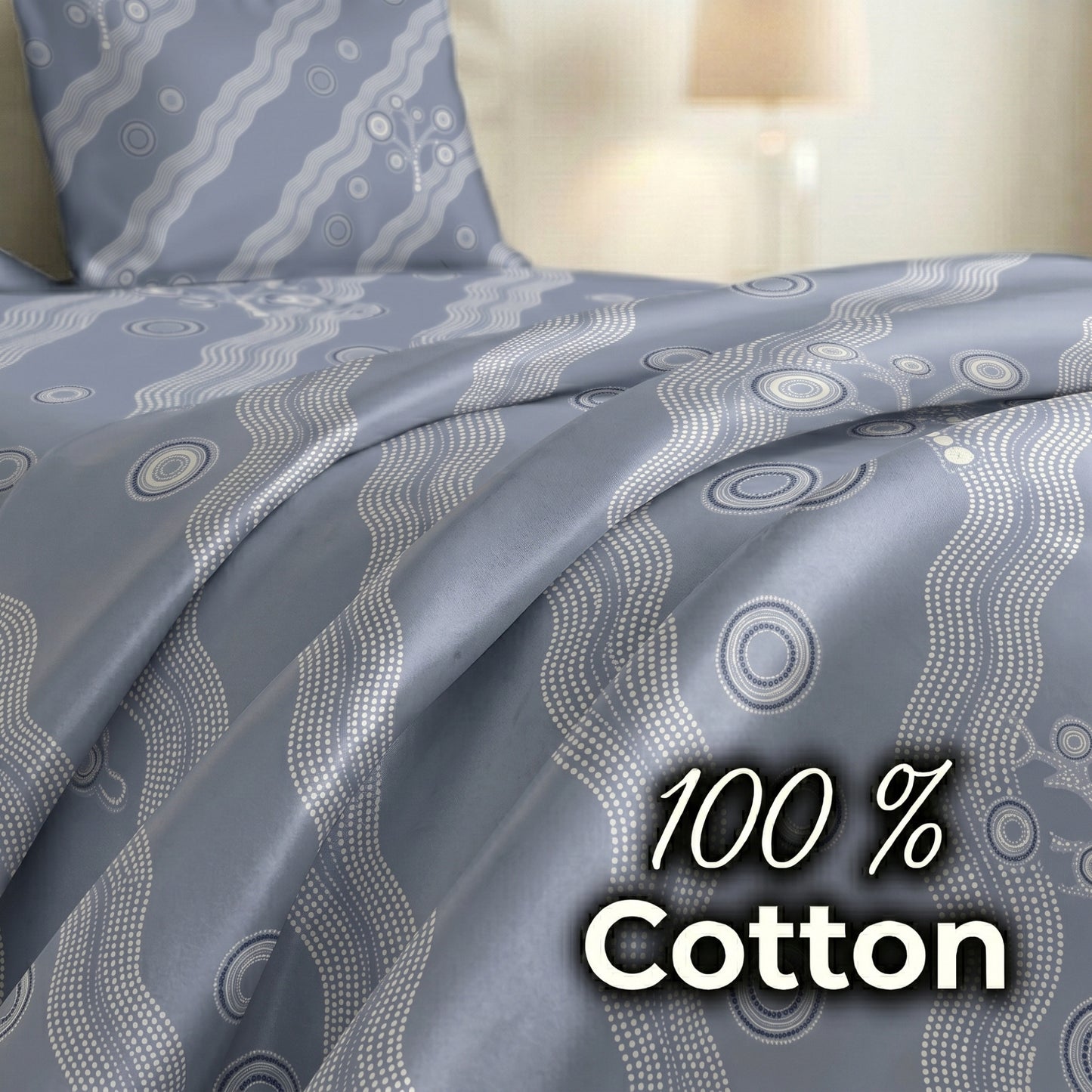 186 TC 100 % Cotton King Bedsheet | 108 x 108 Inch