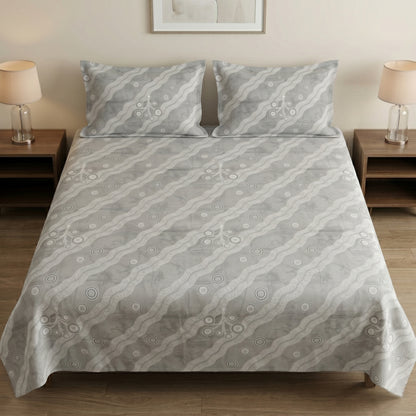 186 TC 100 % Cotton King Bedsheet | 108 x 108 Inch