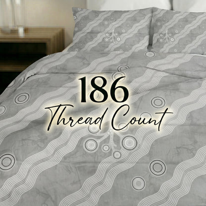 186 TC 100% Cotton Single Bedsheet 90 x 60 Inch with 1 Pillow Cover