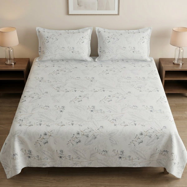 186 TC 100 % Cotton King Bedsheet | 108 x 108 Inch