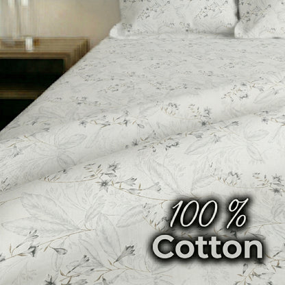 186 TC 100 % Cotton King Bedsheet | 108 x 108 Inch