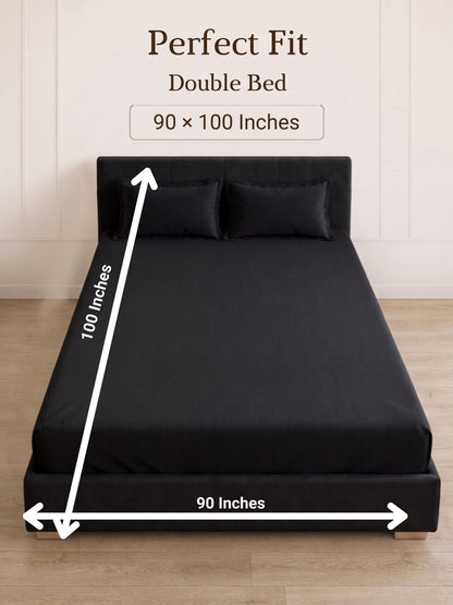 130 GSM Pearl Double Bed Linen Set with 2 Pillow Covers 90x100, Red Multi