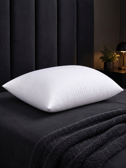 Slim Pillow for Sleeping | Low Height Soft Pillow | 450g Virgin Hollow Fiber Filling | Microfiber | 16 x 24 Inches | White | Pack of 1