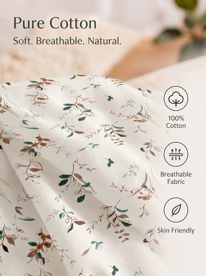 100% Cotton Classic Bedsheet - 108 x 108 Inches, 144 TC|Off White