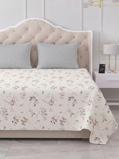 100% Cotton Classic Bedsheet - 108 x 108 Inches, 144 TC|Off White