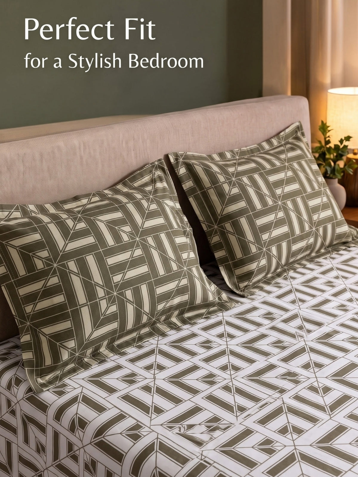 100% Cotton Classic Bedsheet - 108 x 108 Inches, 144 TC|Greyish-Brown