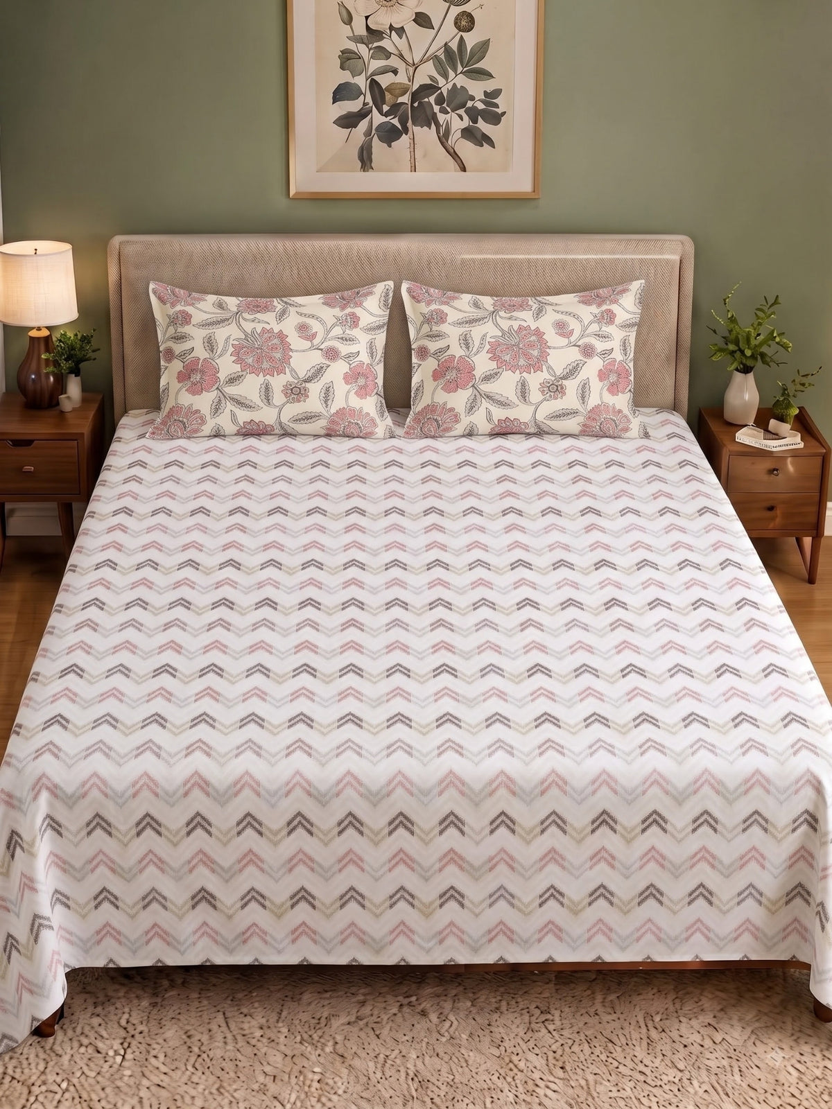 100% Cotton Classic Bedsheet - 108 x 108 Inches, 144 TC|White