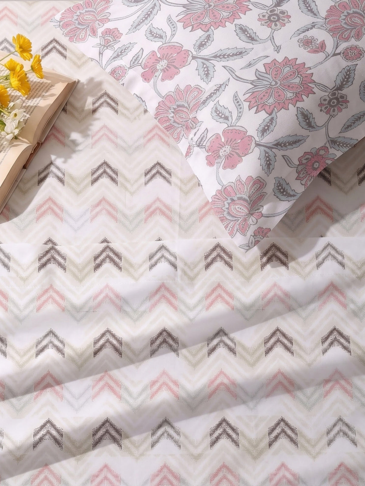 100% Cotton Classic Bedsheet - 108 x 108 Inches, 144 TC|White