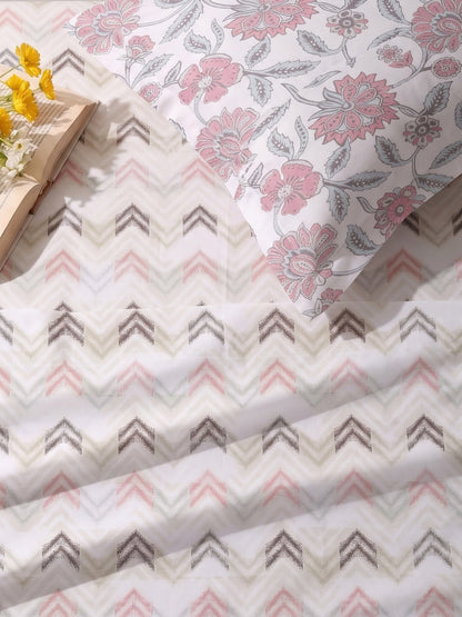 100% Cotton Classic Bedsheet - 108 x 108 Inches, 144 TC|White