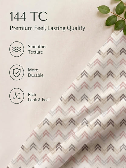 100% Cotton Classic Bedsheet - 108 x 108 Inches, 144 TC|White