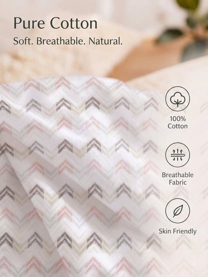 100% Cotton Classic Bedsheet - 108 x 108 Inches, 144 TC|White