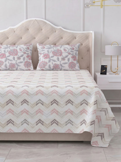 100% Cotton Classic Bedsheet - 108 x 108 Inches, 144 TC|White
