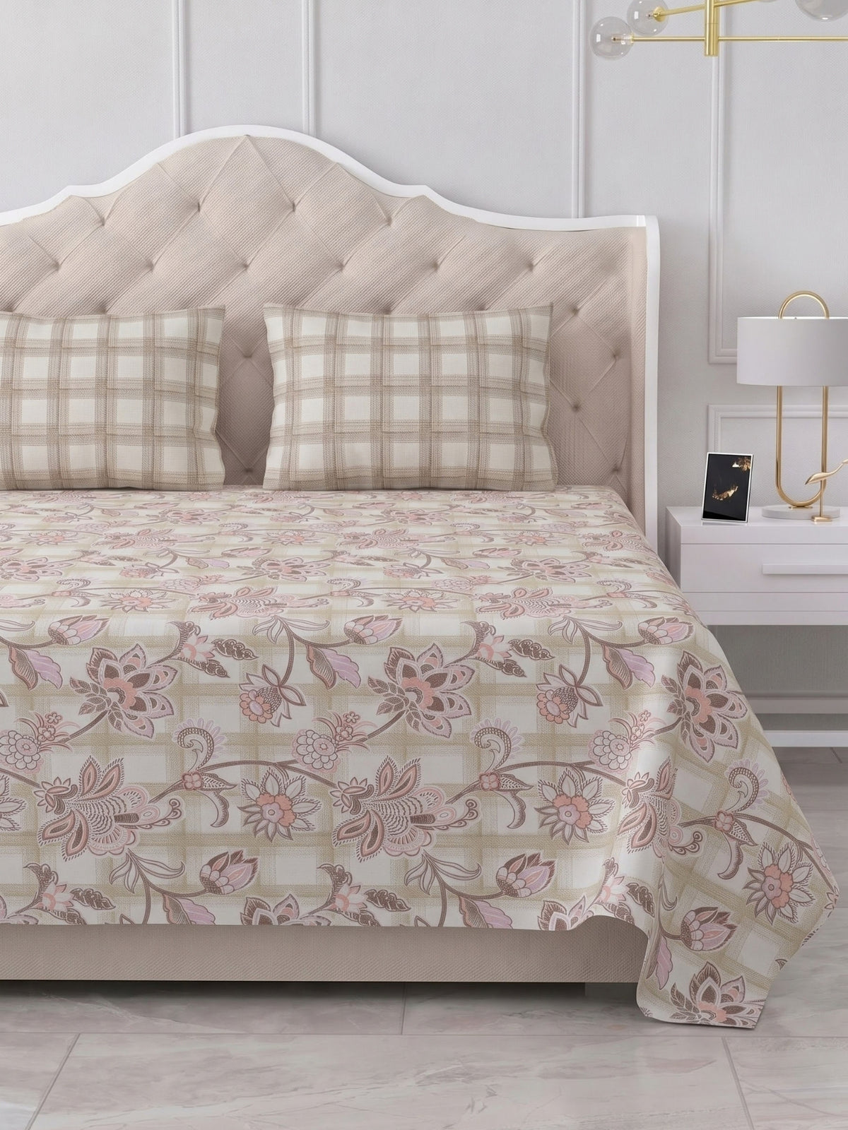 100% Cotton Classic Bedsheet - 108 x 108 Inches, 144 TC|Off-White