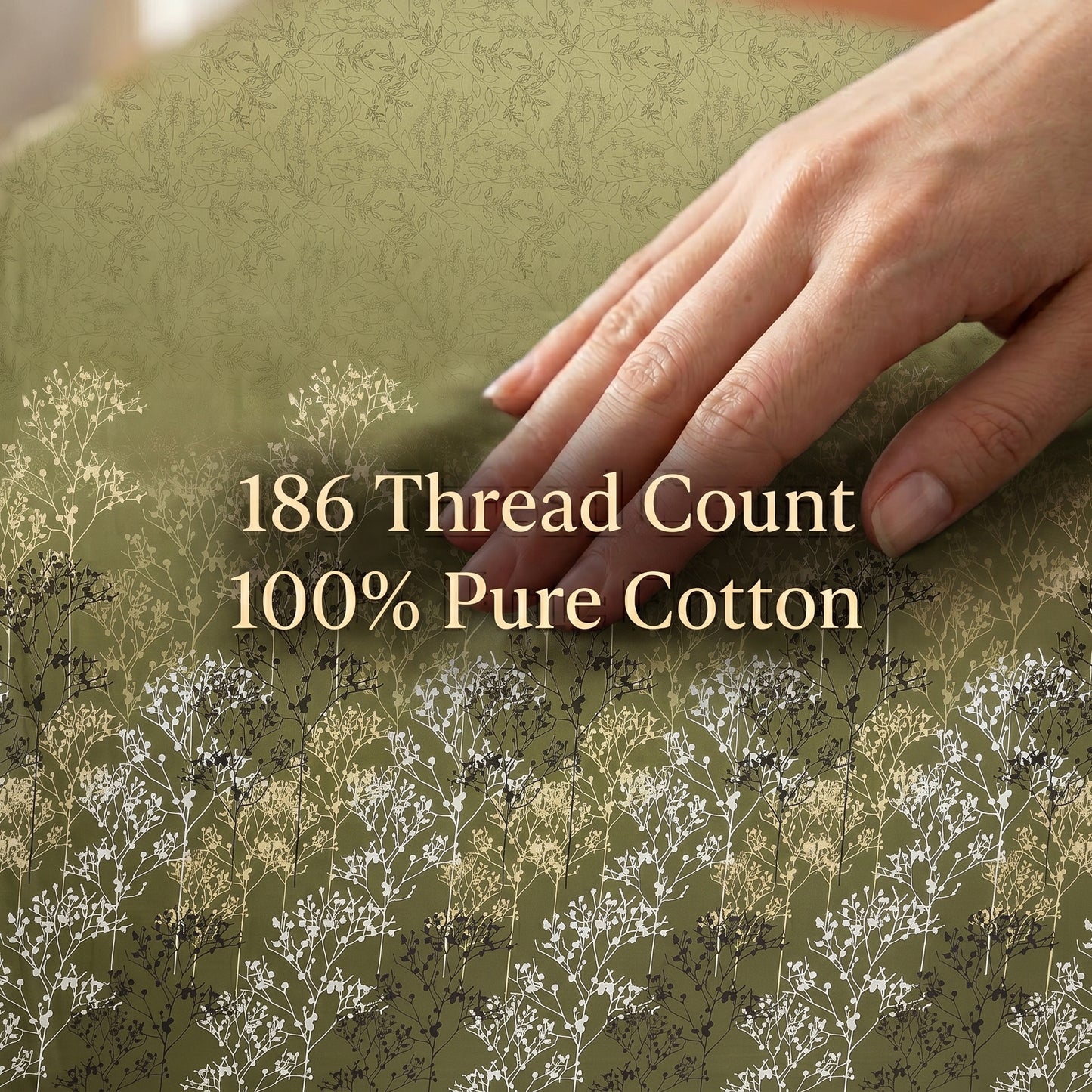 186 TC 100% Cotton Single Bedsheet | 90 x 60 Inches