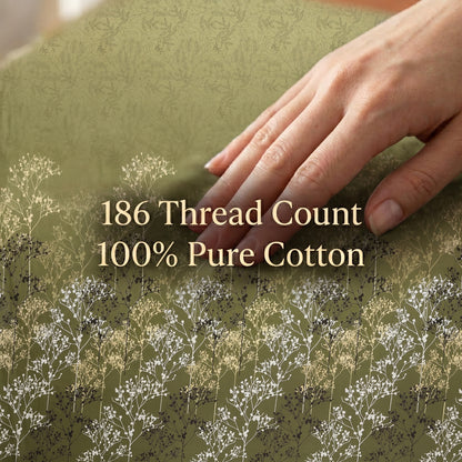 186 TC 100% Cotton Single Bedsheet | 90 x 60 Inches