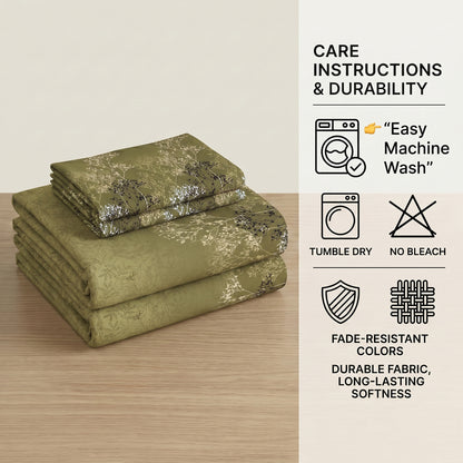 186 TC 100% Cotton Single Bedsheet | 90 x 60 Inches